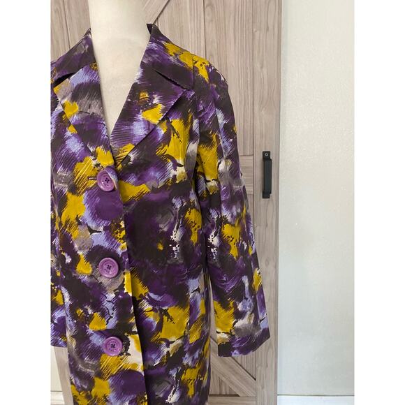 Michael Michael Kors XS multicolor 3 button 3/4 length jacket - Picture 4 of 8